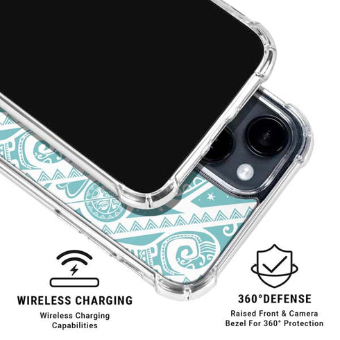 Disney Princess Moana Pattern iPhone 14 Clear Case